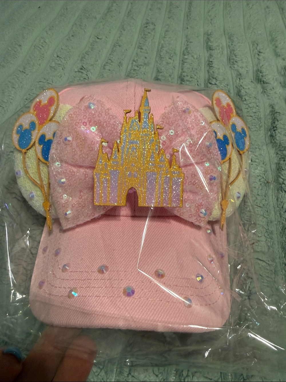 Pink Castle Balloon Ears Hat
